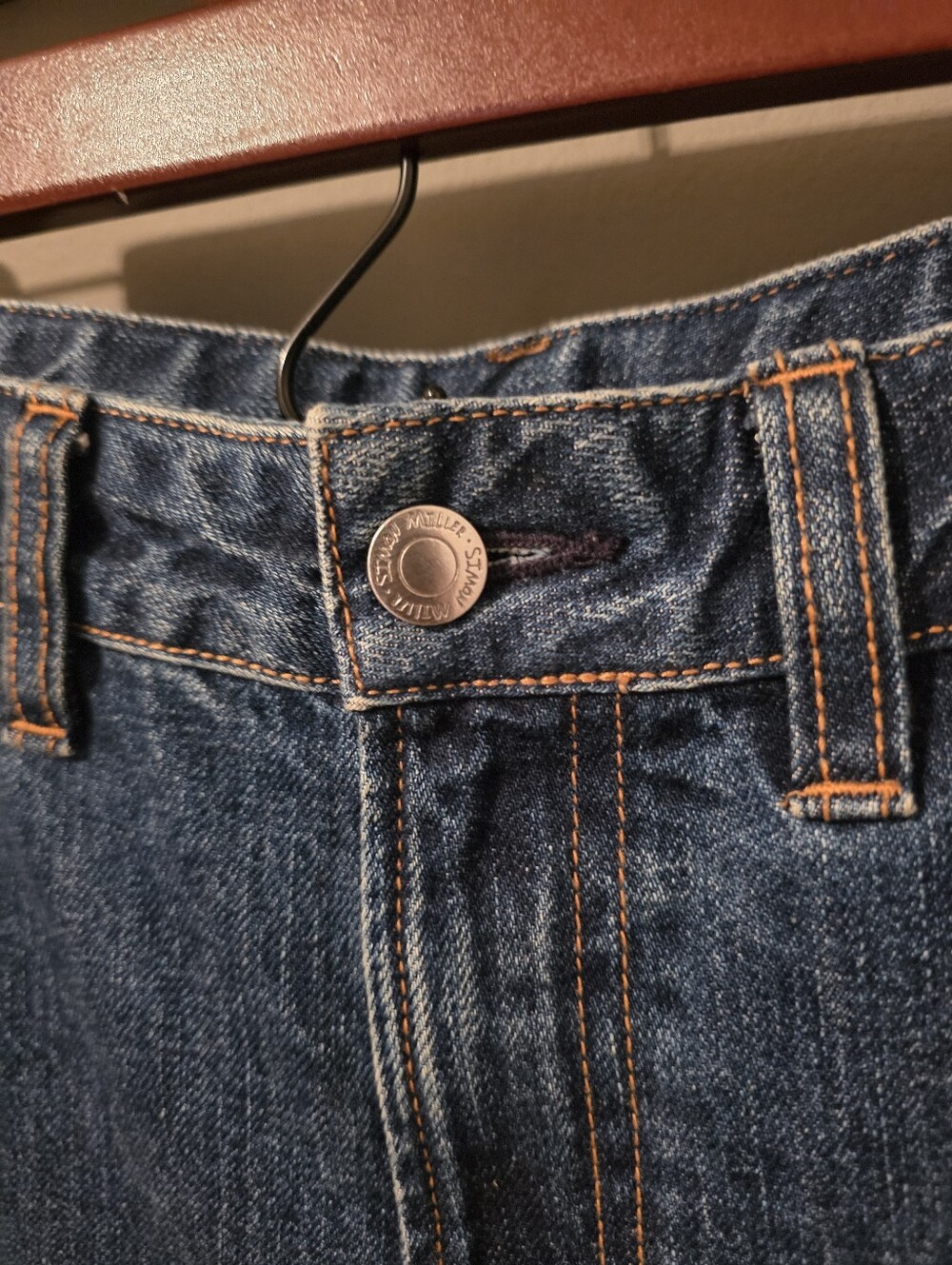 Simon Miller Striped Rainbow Blue Jeans Size 28 - Picture 8 of 15